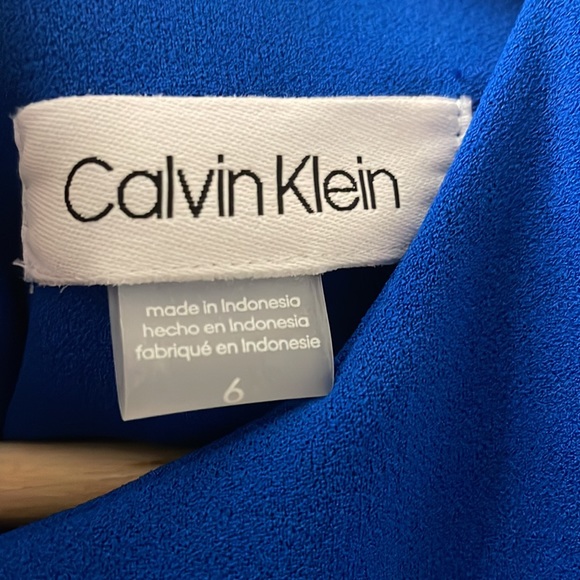 Calvin Klein Royal Blue Fit and Flare Dress - Picture 6 of 9